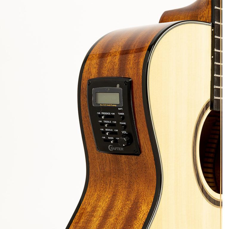 Crafter HT250-CE-N Orchestra electric-acoustic guitar with laminated spruce top