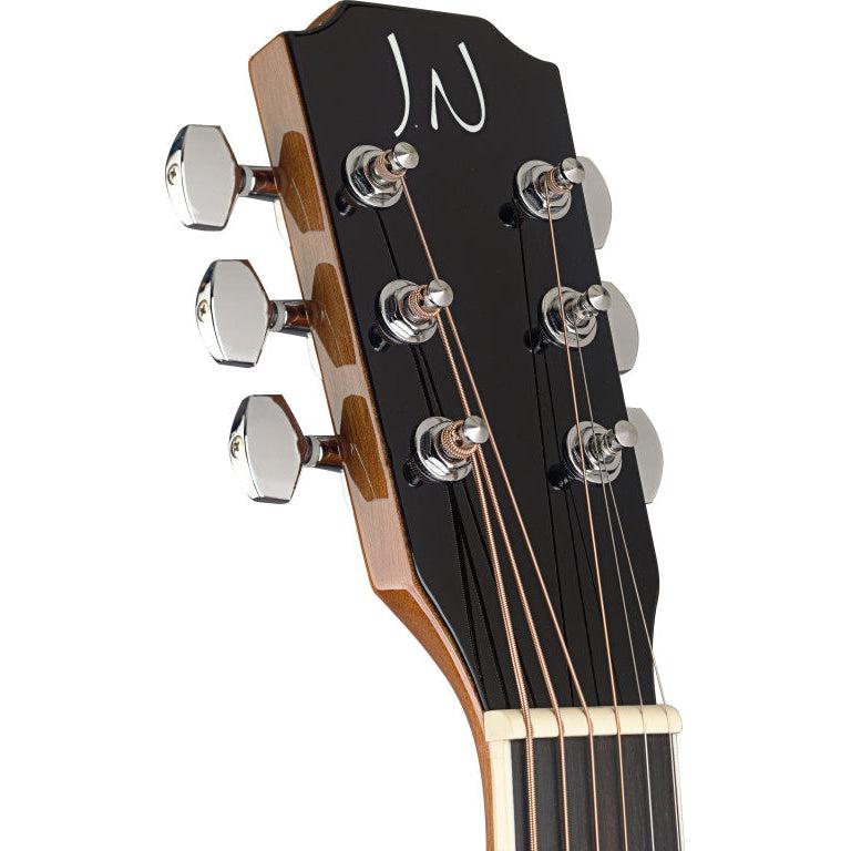 JN Guitars BES-ACE DCB Dark cherryburst auditorium guitar w/solid spruce top and B-Band Pick-Up