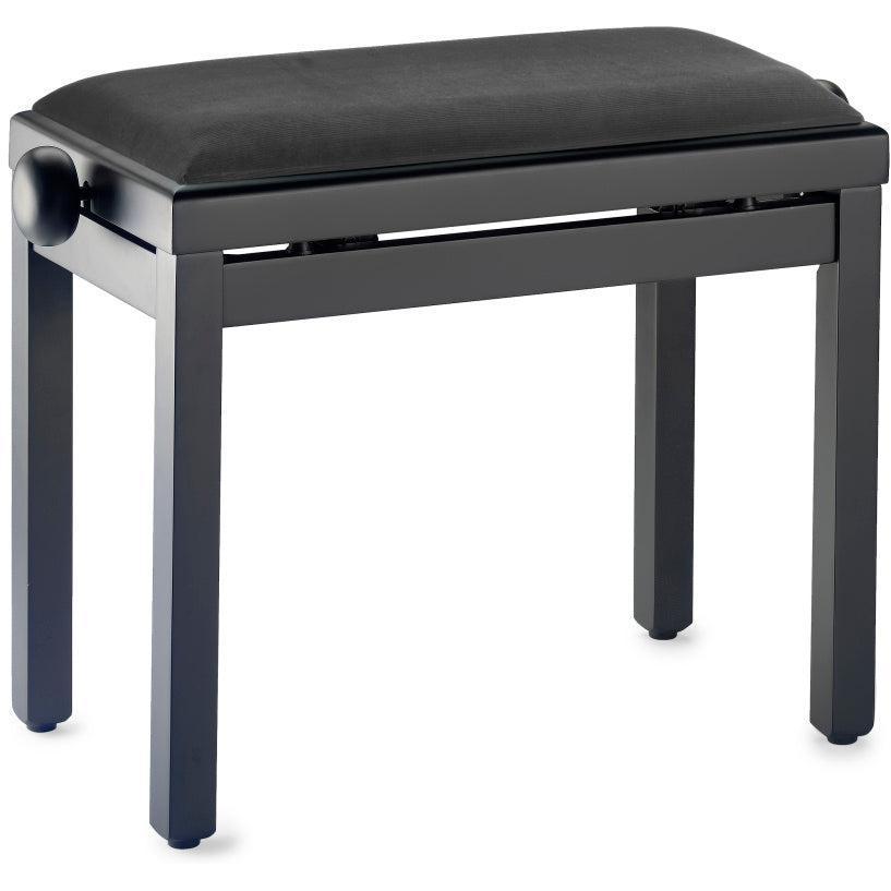 Stagg PB39 BKM VBK Matte Black Piano Bench with Velvet Seat