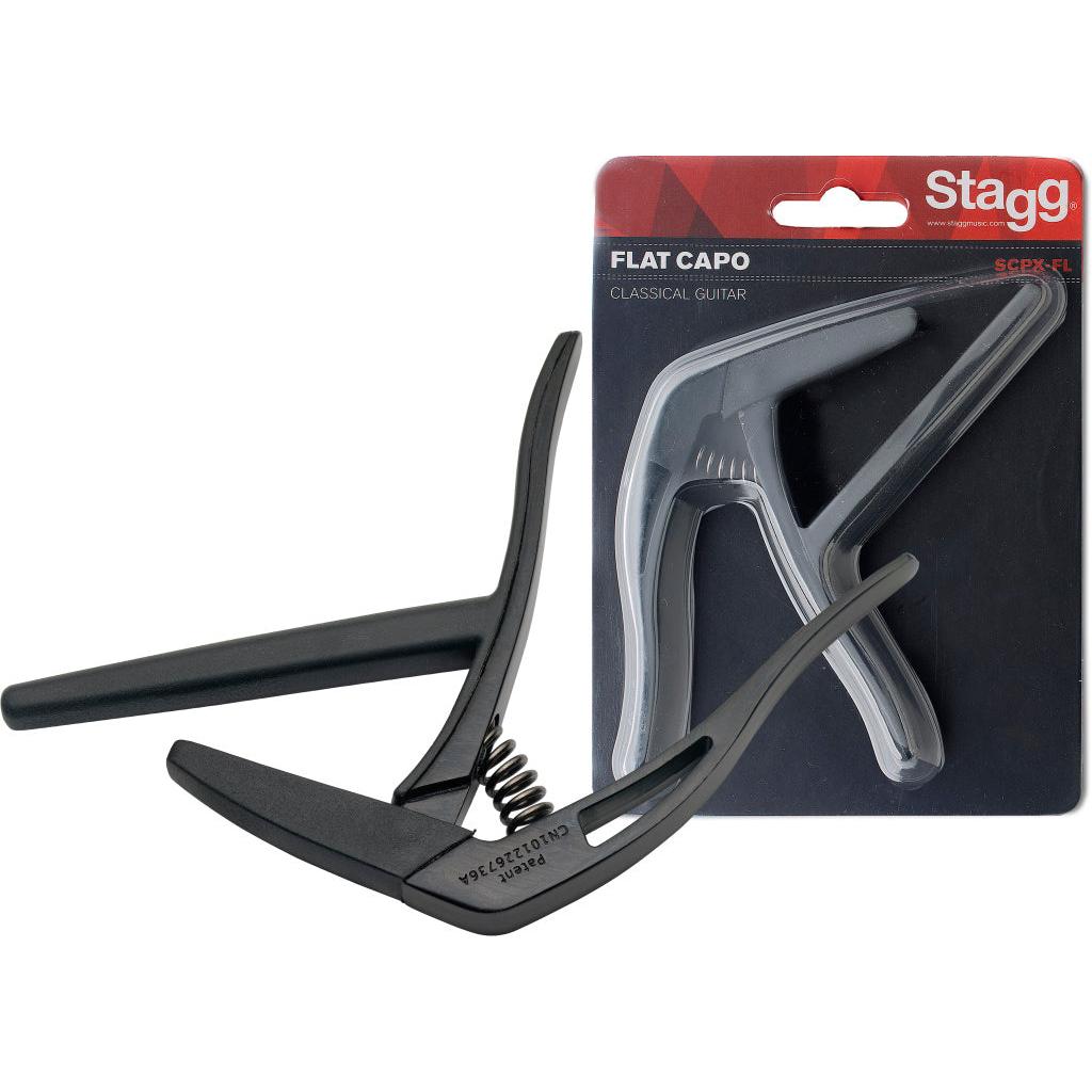 Stagg SCPX-FL Capo til klassisk guitar - sort