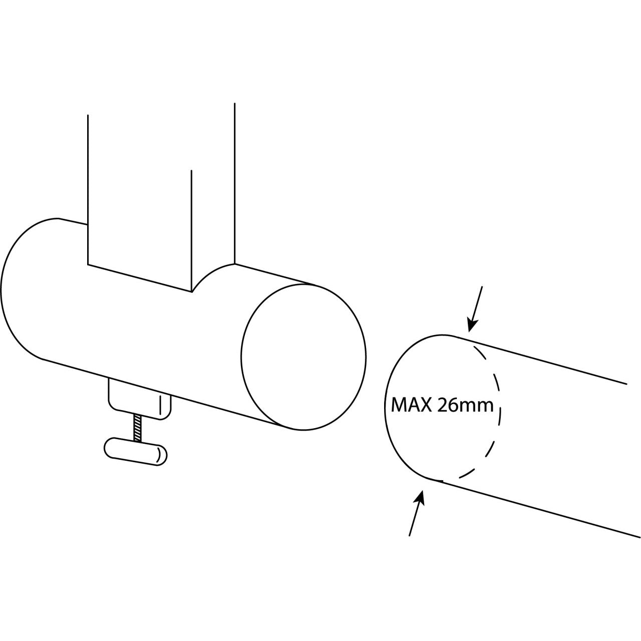 Stagg KXS-AE overdel til keyboard stativ, passer på 26 mm diameter rør