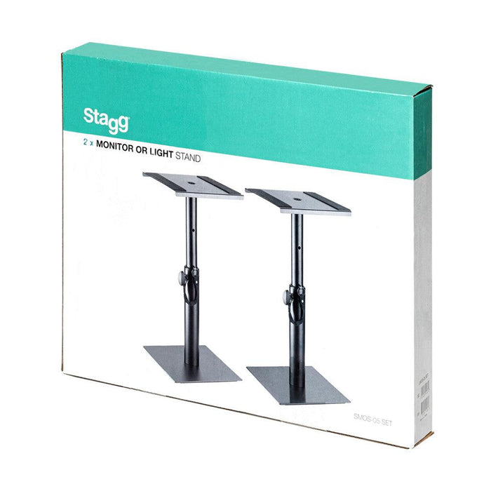 Stagg højdejusterbar monitor bordstativ sæt