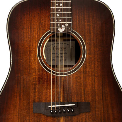 CRAFTER MIND ALK DL DE Dreadnought acoustic-electric guitar with solid flamed acacia top