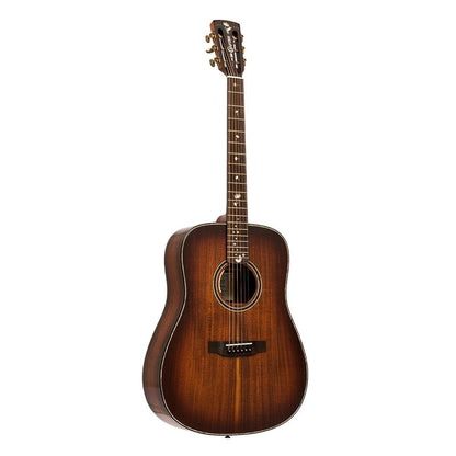 CRAFTER MIND ALK DL DE Dreadnought acoustic-electric guitar with solid flamed acacia top