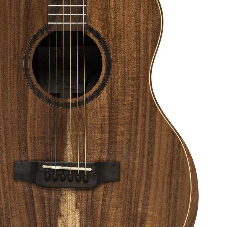 Crafter BIG MINO ALK LH E/A guitar with solid koa top, left handed