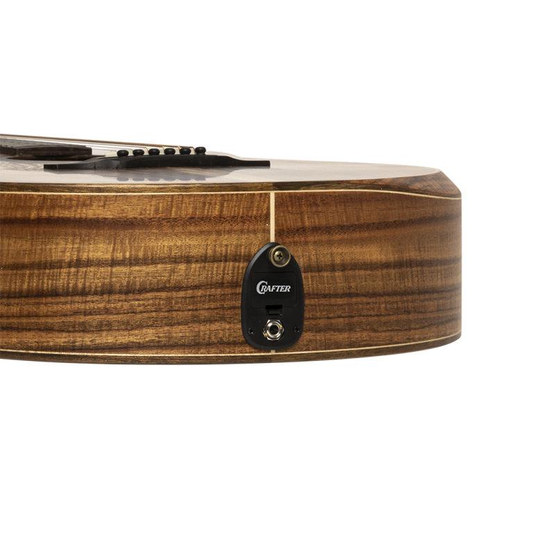 Crafter BIG MINO ALK LH E/A guitar with solid koa top, left handed