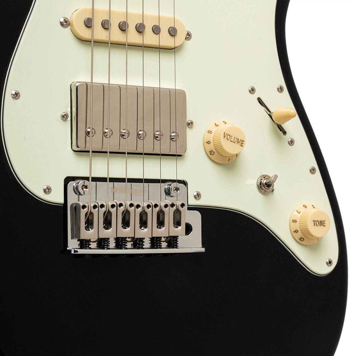 Crafter CHARLOTE SM CB Charlotte Series – Solid Body S Electric Guitar (Cosmic Black Finish)