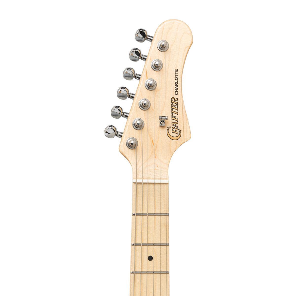 Crafter CHARLOTE SM CB Charlotte Series – Solid Body S Electric Guitar (Cosmic Black Finish)