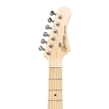 Crafter CHARLOTE SM CB Charlotte Series – Solid Body S Electric Guitar (Cosmic Black Finish)