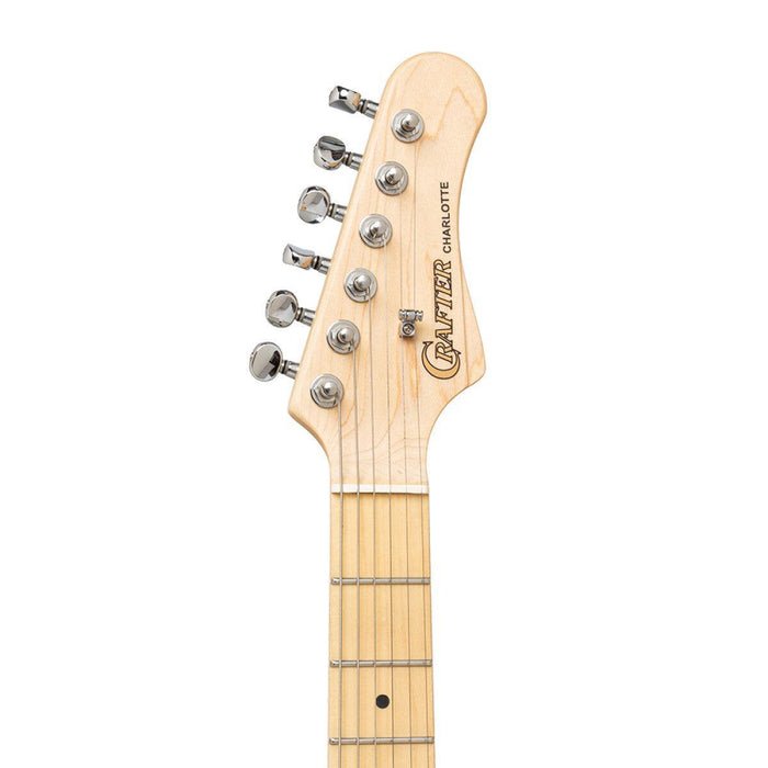 Crafter CHARLOTE SM TS Solid body S elektrisk guitar Charlotte serie, med taske, Tobacco sunburst finish