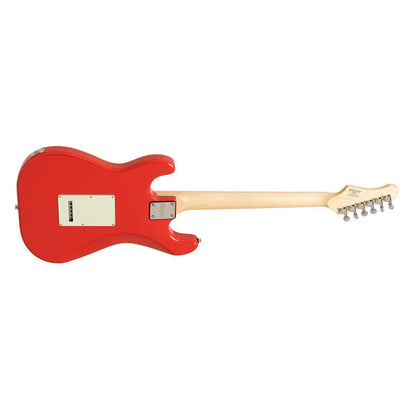 Crafter CHARLOTE SM VR Charlotte Series S-type Elguitar – Solid Body | Vintage Red + Gigbag