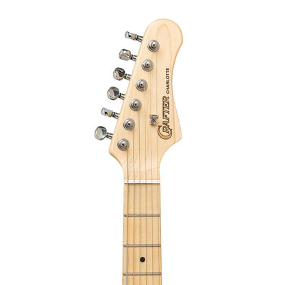 Crafter CHARLOTE SM VR Charlotte Series S-type Elguitar – Solid Body | Vintage Red + Gigbag