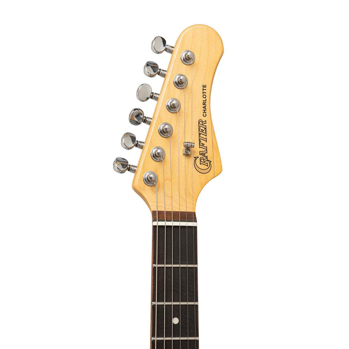 Crafter CHARLOTE SR CB Solidbody Electric Guitar Charlotte series, with gig bag, Cosmic Black finish