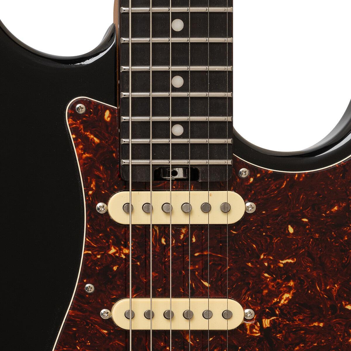 Crafter CREMA SVVSR CB Crema Series S-Type Electric Guitar – Solid Body | Cosmic Black + Gigbag 