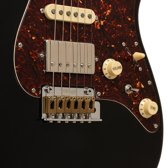 Crafter CREMA SVVSR CB Crema Series S-type Elguitar – Solid Body | Cosmic Black + Gigbag