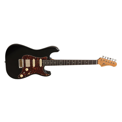 Crafter CREMA SVVSR CB Crema Series S-Type Electric Guitar – Solid Body | Cosmic Black + Gigbag 