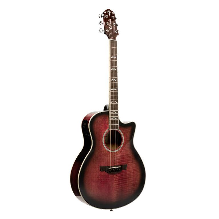 Crafter E/A mini jumbo guitar,  Flamed Maple Violin