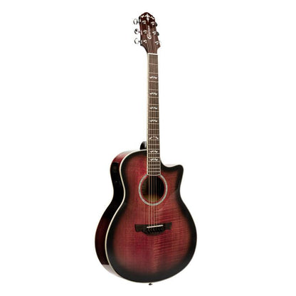 Crafter E/A mini jumbo guitar,  Flamed Maple Violin