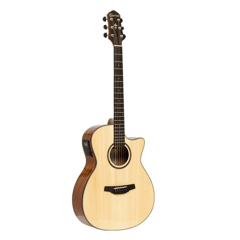 Crafter HT250-CE-N Orchestra electric-acoustic guitar with laminated spruce top