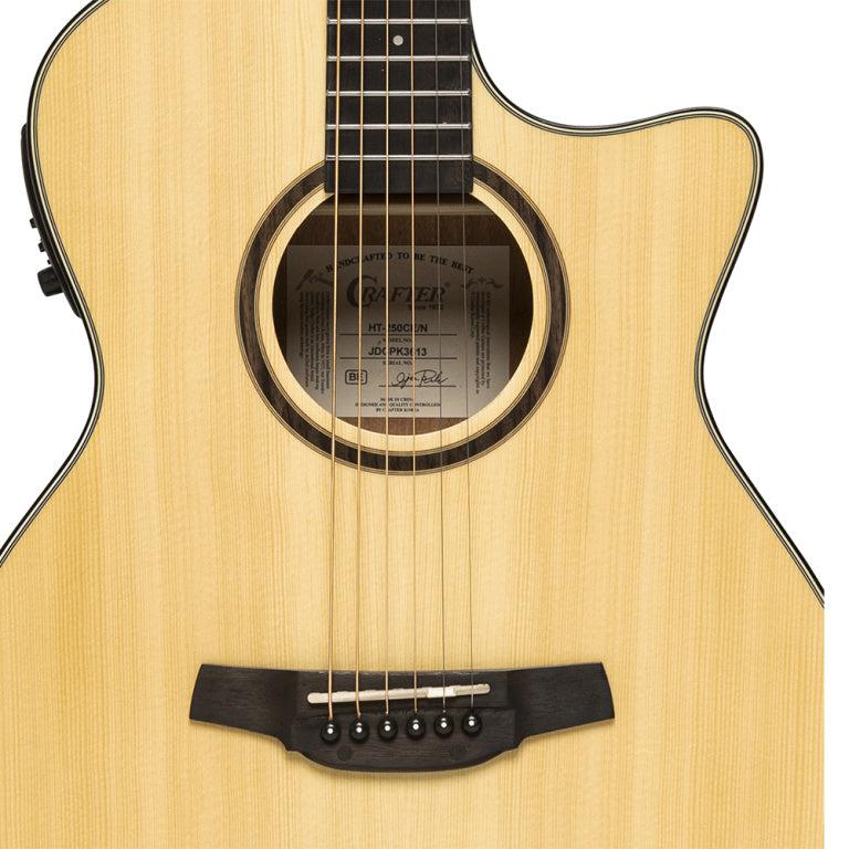 Crafter HT250-CE-N Orchestra electric-acoustic guitar with laminated spruce top