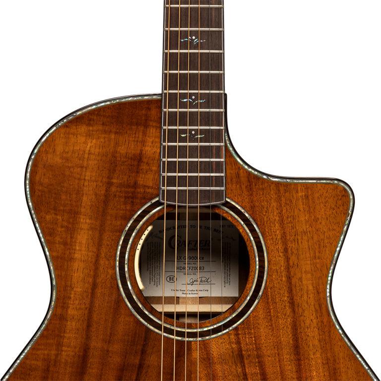 Crafter LX G-9000CE Grand Auditorium Acoustic-Electric Guitar with Solid Koa Top