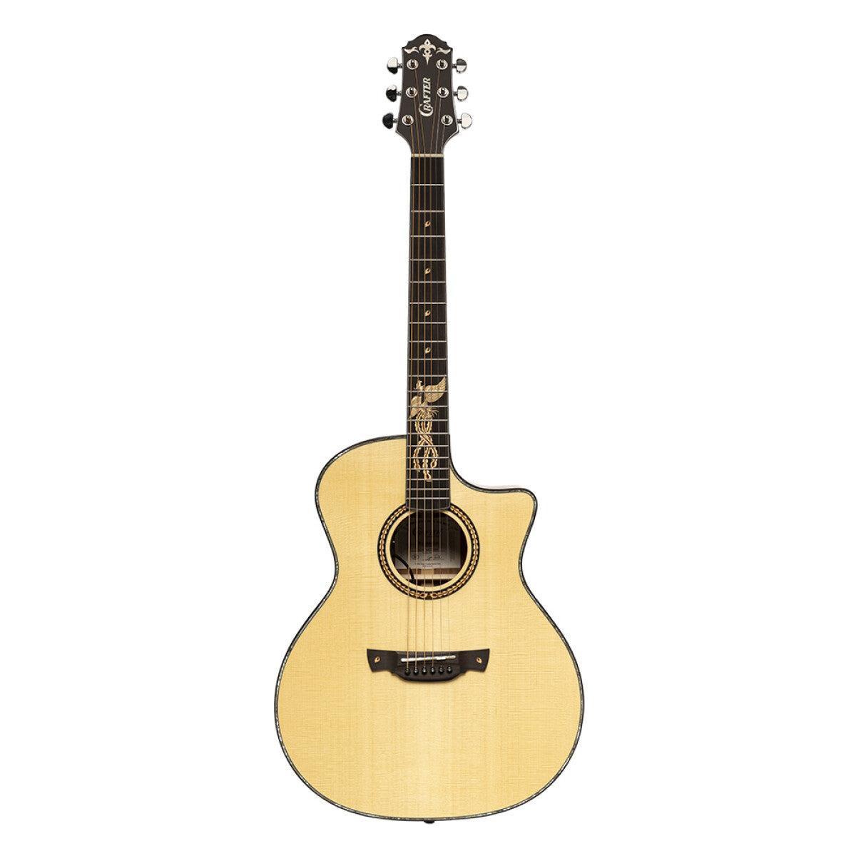 Crafter PK G-MAHO CE Anniversary series, mahogany grand auditorium acoustic-electric guitar with solid spruce top