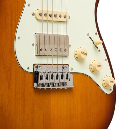 Crafter SEOUL SVVSM TS – Solid Body Electric Guitar, Modern Seoul Series with Gig Bag, Tobacco Sunburst Finish