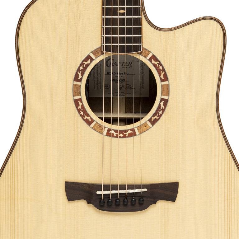 Crafter STG D16CE PRO Dreadnought guitar w/solid spruce top and DS-2 preamp system