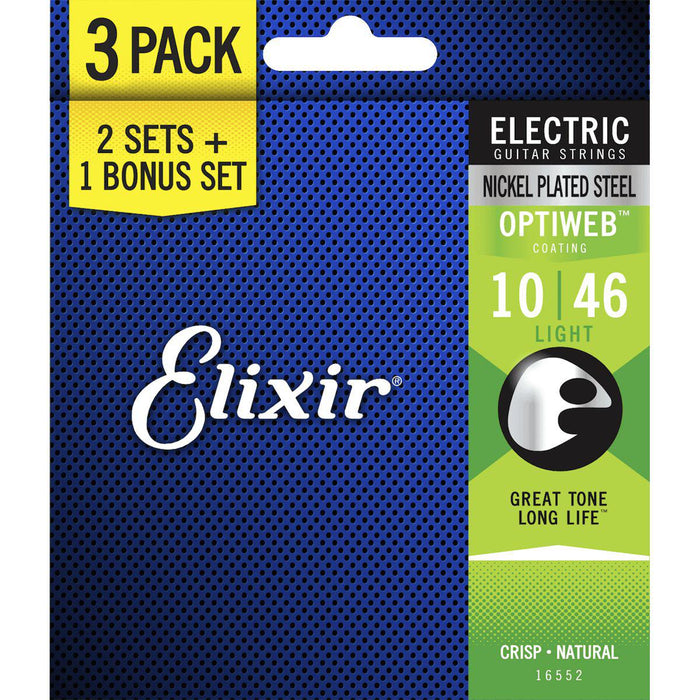 Elixir Optiweb el-guitar strenge - 3 packs