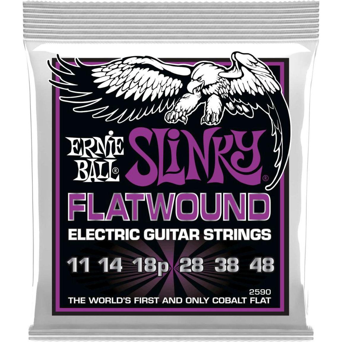Ernie Ball 2590 Flatwound Power Slinky Electric Guitar .011 - .048