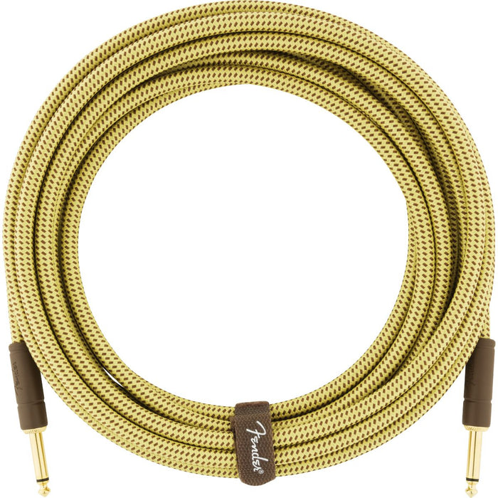Fender Deluxe Series Instrument Cable, Straight/Straight, 10', Tweed, 3 meter