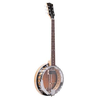 Gold Tone GT-750 Deluxe Banjitar with 6-string guitar neck and banjo body, with bell brass tone ring and pickup 