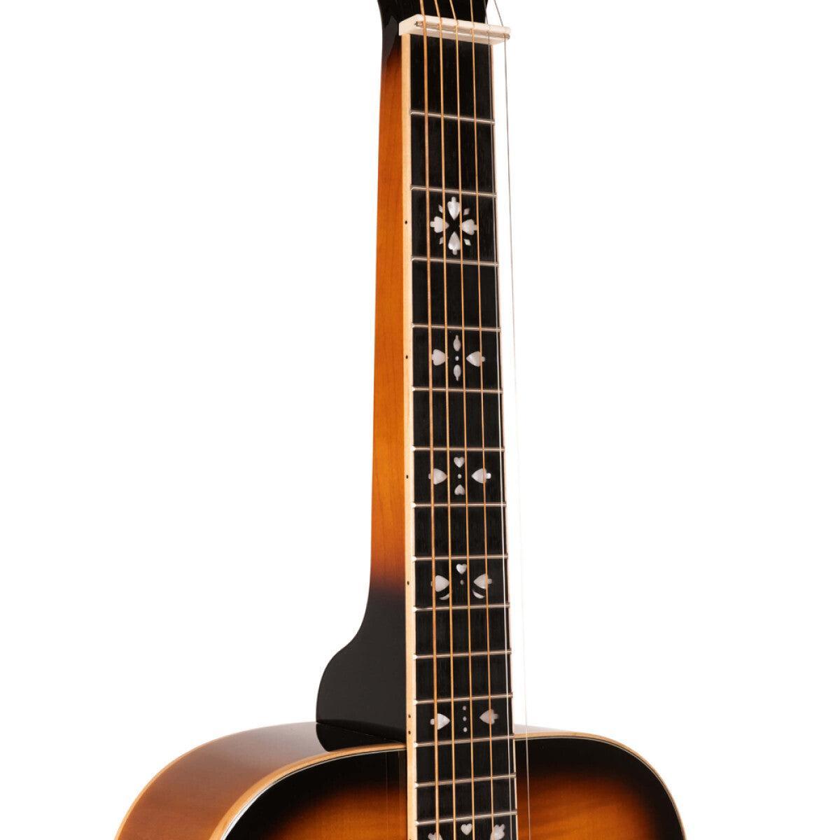 Gold Tone PBS-D Paul Beard Signature-Series Deluxe resonator guitar med kvadratisk hals og massivt flammeløn