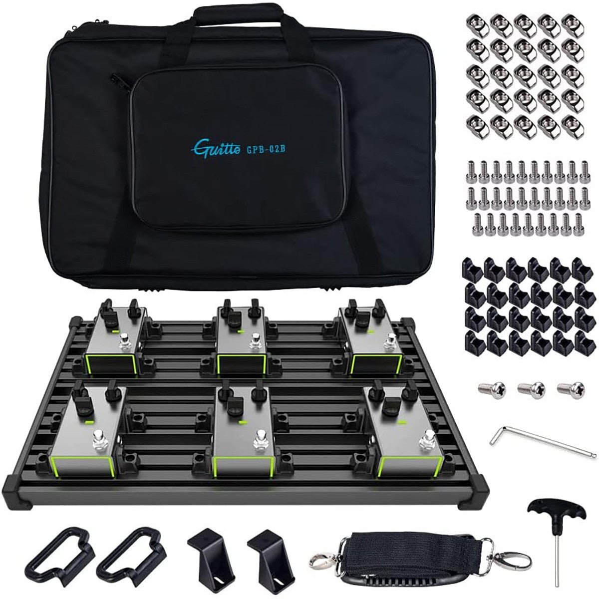 Guitto GPB-02 B pedalboard with bag - Medium 