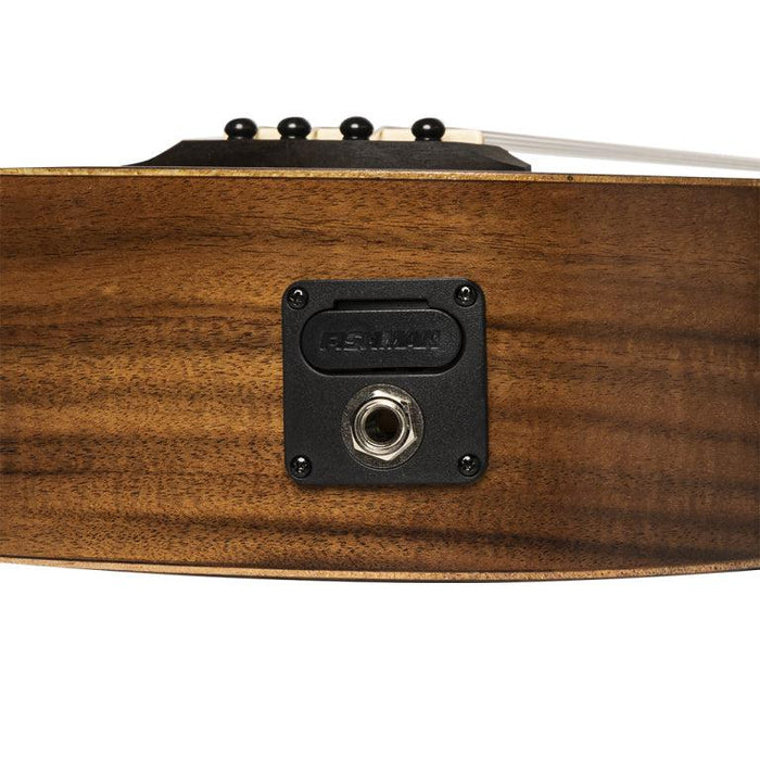 Islander AT-4 FLAMED EQ Electro-acoustic traditional tenor ukulele med flammet acacia dæk