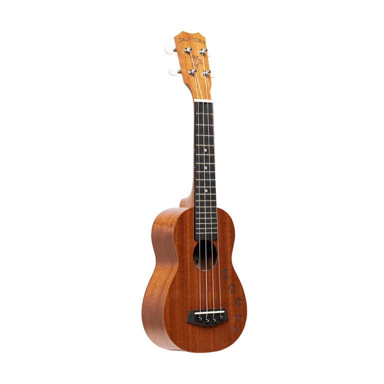 Islander MS-4-HNS Traditional soprano ukulele with mahogany deck and Honu turtle engraving