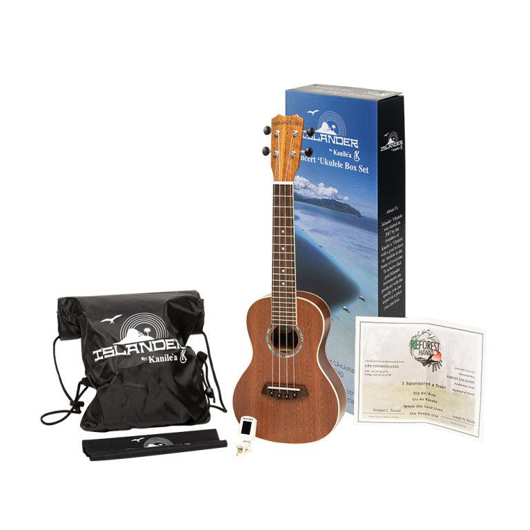 Islander PAT-BOX Traditional mahogany concert ukulele "reforest Hawai" MCB-4 + back