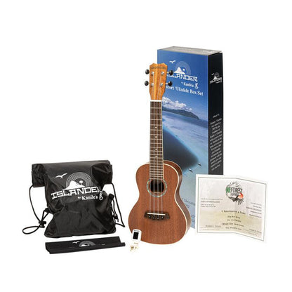 Islander PAT-BOX Traditional mahogany concert ukulele "reforest Hawai" MCB-4 + back