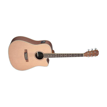 J.N Guitars ASY-DCE Dreadnought guitar m/massiv gran dæk og Pick-Up