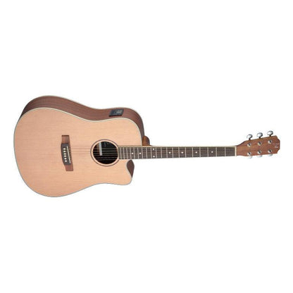 J.N Guitars ASY-DCE Dreadnought guitar m/massiv gran dæk og Pick-Up