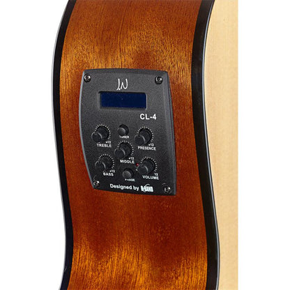 JN Guitars BES-ACE N auditorium guitar w/solid spruce top and B-Band Pick-Up 