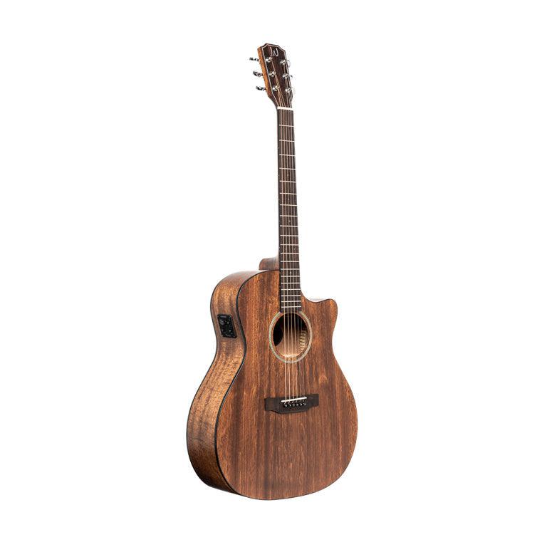 JN Guitars DOV-ACFI Auditorium guitar w/solid mahogany deck and Fishman Pick-up