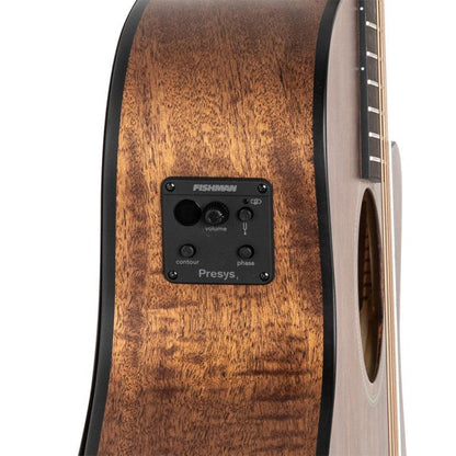 JN Guitars DOV-ACFI Auditorium guitar w/solid mahogany deck and Fishman Pick-up