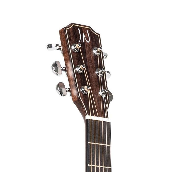 J.N Guitars DOV-PFI Parlor guitar med massiv mahogni dæk og Fishman system