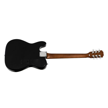 JN Guitars EW3000CBK western electric guitar w/massive body, black