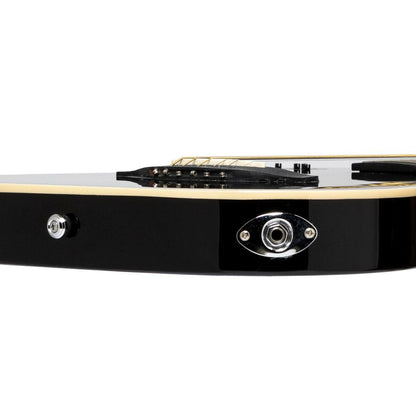 JN Guitars EW3000CBK western electric guitar w/massive body, black