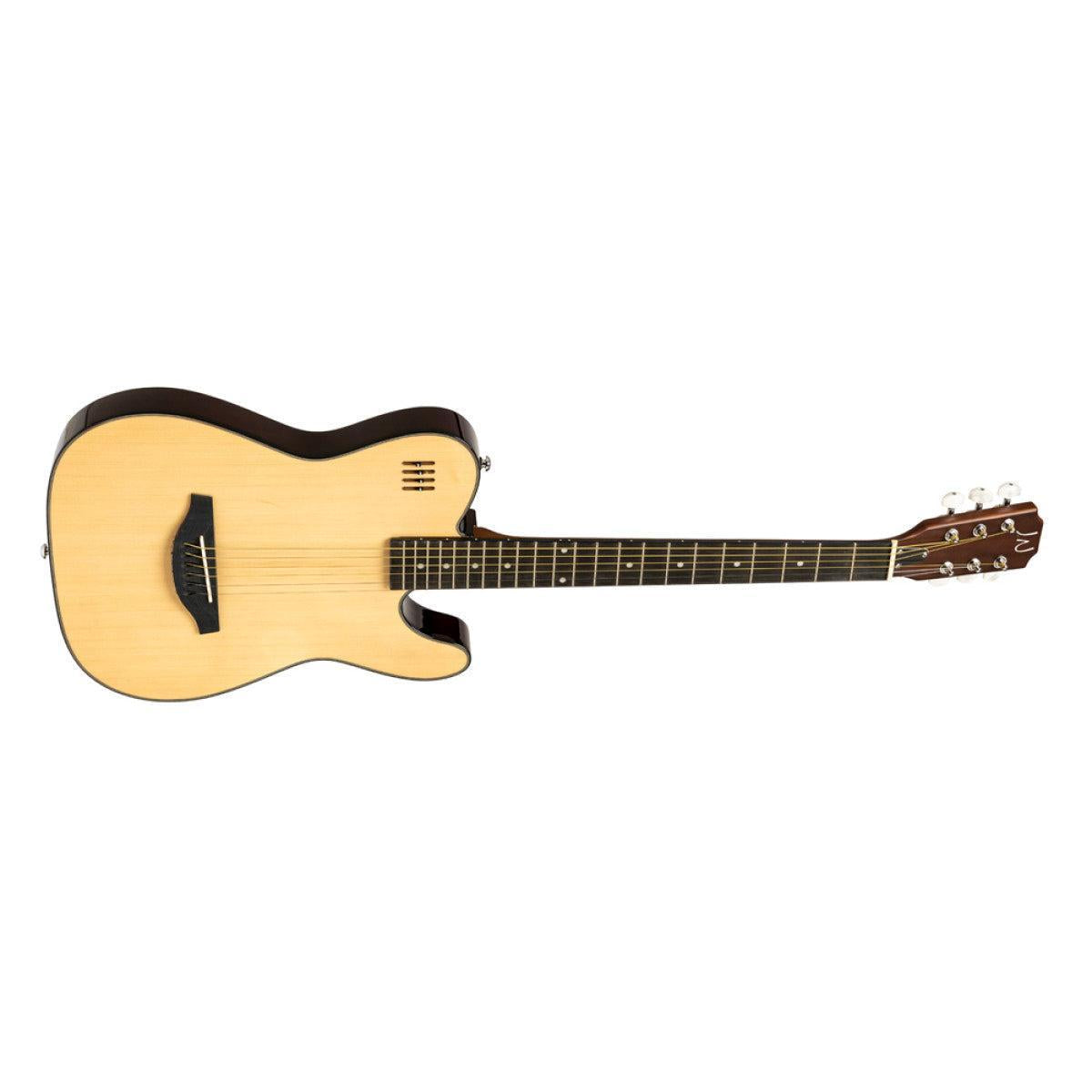 JN Guitars EW3000CN western electric guitar w/massive body, natural