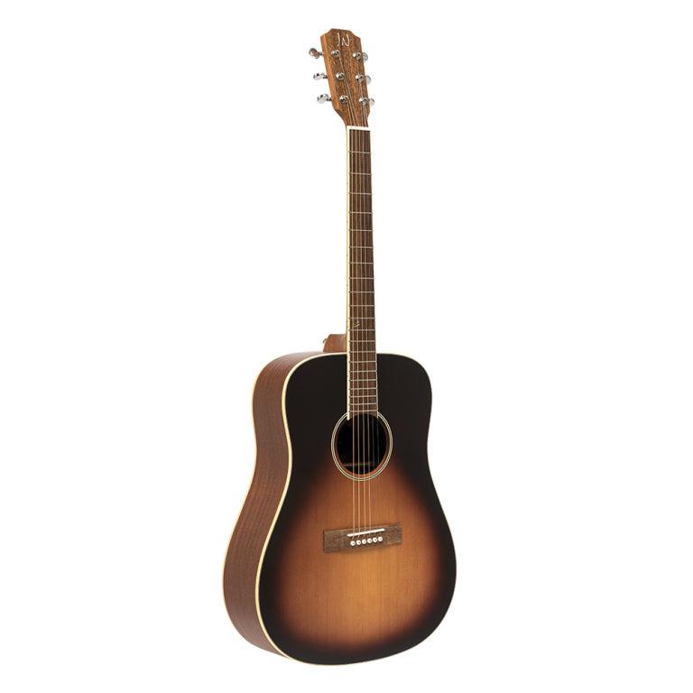 JN Guitars EZR-D Dreadnought guitar w/solid cedar deck, sunburst