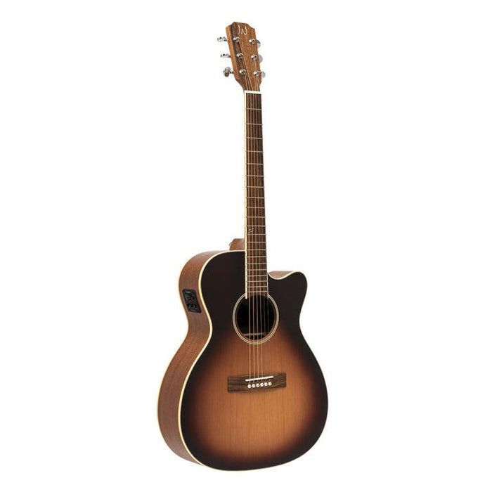 J.N Guitars EZR-OMCFI Orchestra guitar m/massiv ceder dæk og Fishman Pick-Up, sunburst