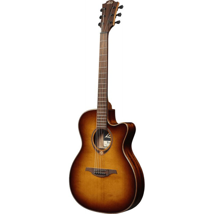 Lag Guitars T118ASCE-BRS Auditorium slim cut electro brown shadow